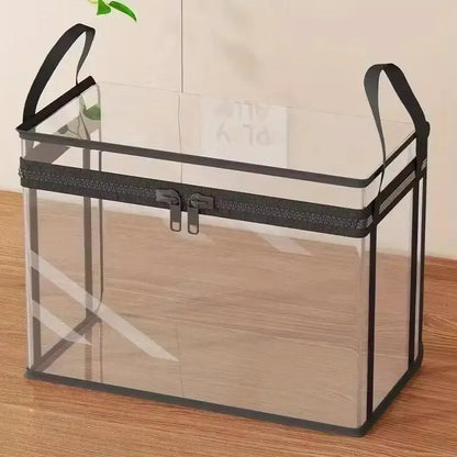 💚💚Large Clear Storage Box with Hinged Lid – Heavy-Duty High Capacity Organizer