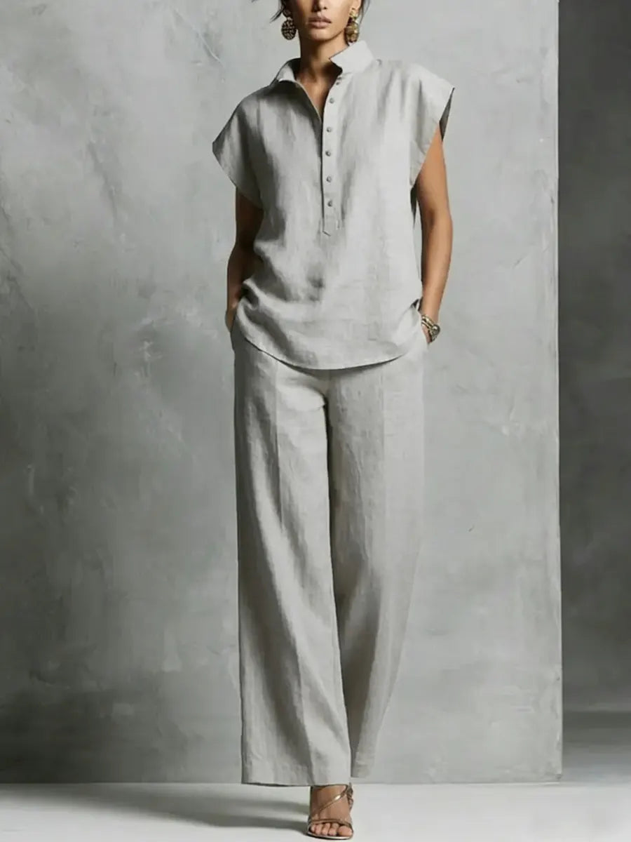 🎁New Arrivals🔥Women's Simple And Comfortable Cotton-linen Set