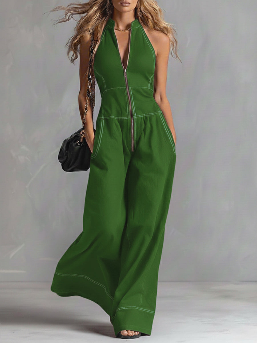 🎁New Arrivals🔥Casual Zippered Cotton Jumpsuit — The Ultimate Everyday Must-Have