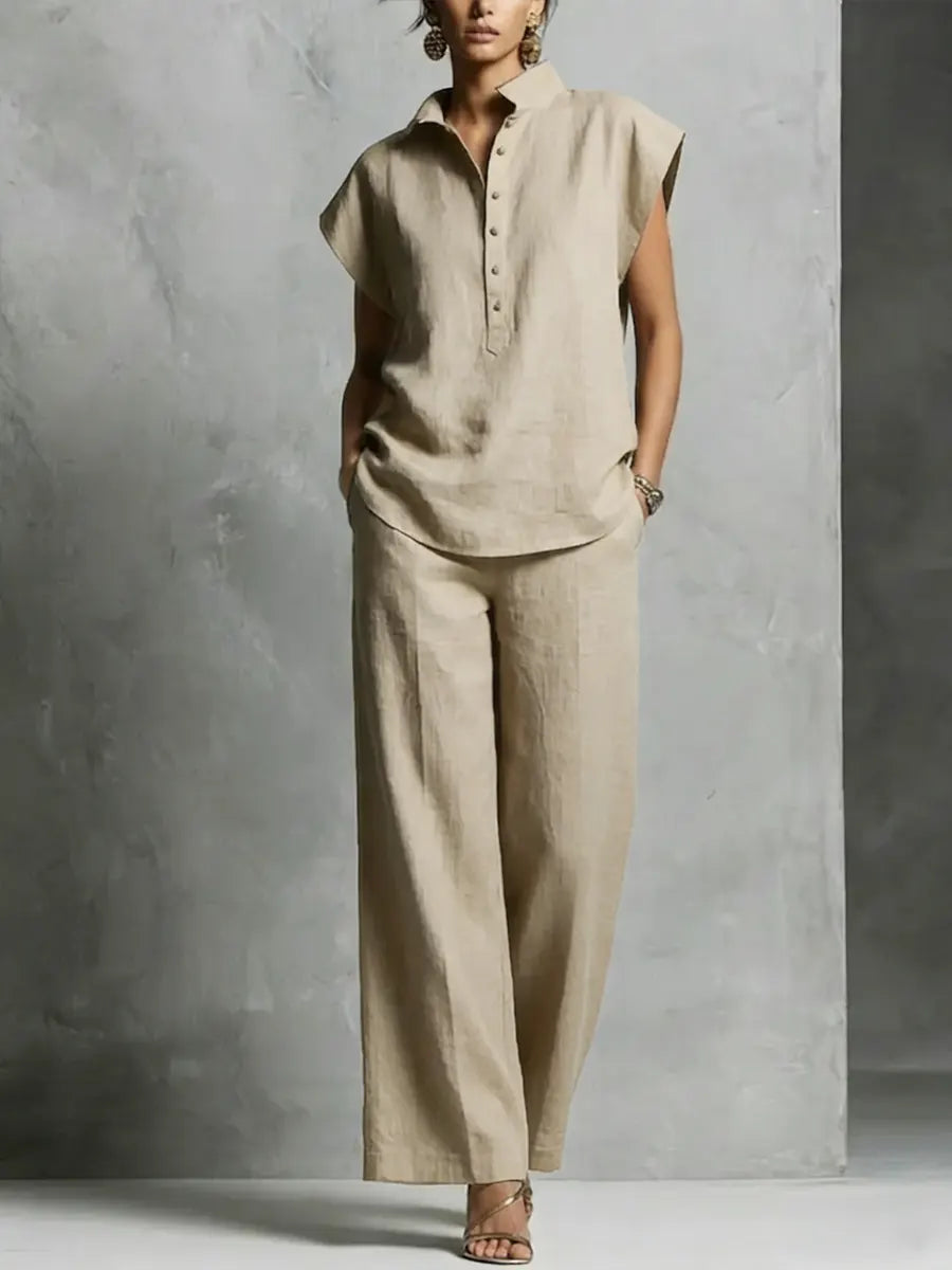 🎁New Arrivals🔥Women's Simple And Comfortable Cotton-linen Set